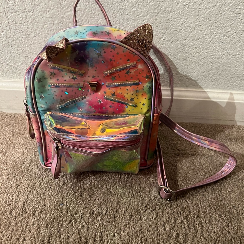 Colorful Cat Ear Mini Backpack - Picture 2 of 4